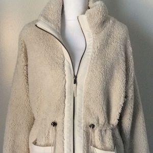 Off white fuzzy jacket
